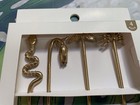 2025 Threshold 4pk Cocktail Picks Gold Tone Snake Fly Spider Bud Halloween New