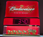 Vintage - Rare -budweiser King Of Beers Digital Wall Clock Bar Sign Clydesdale s
