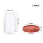 10pcs Centerpieces Small Display Case Cloche Glass Dome Small Glass Display Case