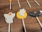 Set Of 20 Ceramic Halloween Appetizer Picks Cupcake Toppers Crafting Supplies 