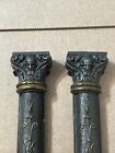 Antique Ornate French Bronze Architectural Columns Clock Decorations