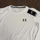 Nwt Under Armour Mens Heat Gear Long Sleeve Compression Shirt White Xl Gym