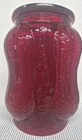 Vintage Planters  peanuts  Ruby Red Glass Jar W lid 4 Corner Store Display 14 