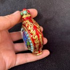 Antique Chinese Snuff Bottle For Collection Inlaid Painted Noctilucent Ornaments