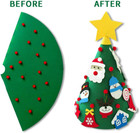 3d Diy Felt Christmas Tree For Kids - 18pcs Xmas Detachable Hanging Ornaments -u