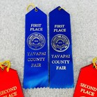 Yavapai County Fair Prize Ribbons Lot Of 4 First Place And Second Place Blue Red