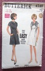 Vtg 1960s Butterick 4740 Princess Seam A-line Dress Sewing Pattern 12 34 Bust