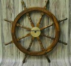 Vintage Large Ships  Wheel Home Decor  Beach Decor  Nautical Decor Boat Steering