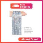 Hair Tinsel 8 Packs 1600 Strands 50 Inch Tinsel Hair Extensions Silver Heat Resi