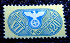Nazi Germany Third 3rd Reich 420 Value Eagle Swastika Revenue Stamp Ww2 Mnh