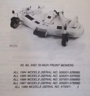 John Deere 76 72 60 50  Front Mower Parts Catalog Manual Book Pc1996 F935 - F911