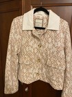 Nwt Bagatelle Collection Women   s L Cream Beige Textured Cropped Jacket Blazer