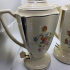 Antique Porcelier Champion Art Deco Floral Electric Coffee Percolators     Pair