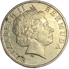 2000 Bermuda 5 Five Cent Coin Queen Elizabeth Ii Circulated