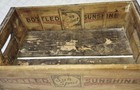 Vintage Sun Spot Advertising Wood Wooden Box Crate Beverage Bottle Carrier 