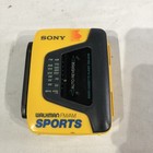 Sony Walkman Sports Wm-af59 Am fm Cassette Player Yellow W  Headphones
