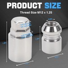 Wheel Lock Lug Nut Set M12 X 1 25 Anti Theft Fit Nissan Altima 350z Frontier    