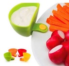 4 Pack Clip On Dip Bowls Plate Sauce Holders Chip Dip Snack Serving Set