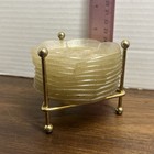 Vintage Mid Century Acrylic Lucite Glitter Coasters  Set Of 10