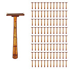 100 Twin Blade Disposable Razors Made Of 35  Wheat Straw Fiber In Bulk