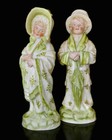 Antique Figurines Sculpture Children Girl Boy Heubach Germany