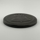 Small Mid-20th Century Bell System Steel Plaque Lid Cap Round 3 25  Vintage