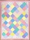 Baby Quilt Handmade Girl s Patchwork Blanket 31  X 41  Rainbows Multicolor