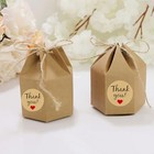 2 Rolls 1000pcs Thank You Stickers Self Adhesive Kraft Paper Label Brown