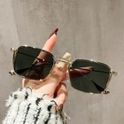 Vintage Square Sunglasses Retro Trendy Metal Frame Steampunk Sun Glasses Eyewear