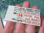 Peter Paul And Mary Program Book And Ticket Stub 1967 P P   M