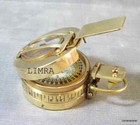 Antique Nautical Brass Military Compass Vintage Collectible Decor Style Gift