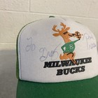 Milwaukee Bucks Snapback Mesh Trucker Hat Nba San Sun Vtg Paul Pressey Signed