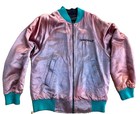 Vtg Nevada Palace Las Vegas Casino Reversible Satin Bomber Jacket Iridescent S
