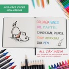 Hardcover Sketch Book Square Sketchbook With 120lb 200gsm Thick Drawing Paper   