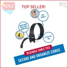 Velcro Brand Reusable Cable Ties  100 Pack 6 Inch  Cord   Cable Management Strap