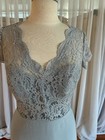 Mother Of The Bride Dress Size 8  Crepe Material Skirt And Marquis Lace Bodice