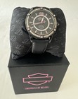 Harley Davidson Black And Pink Women   s Watch Bulova 78l113