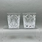 Vintage Pair Of Glencairn Bothwell Scotland Cunard Qe2 Crystal Whiskey Glasses