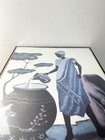 Framed African Art Print With Woman And Pot Design