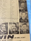 1964 Vintage  Baltimore Md Music Survey Wwin Supremes Willie Mitchell Otis