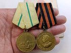 Soviet Medals For Defense Of Leningrad  Victory Over Germany Ww2 Document Ussr
