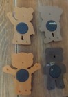 Vintage 1987 Mars Teddy Bear  2 5  Magnets M m s  snickers  milky Way  4 Pc Set 