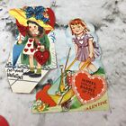 Vintage 1950   s Valentines Cards Childrens School Lot Ephemera Lot Of 8 