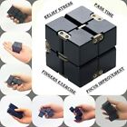 Black Aluminum Infinity Cube Fidget Toy Anxiety Stress Adhd Ocd Adults Kids         