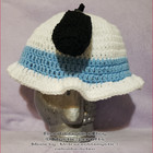 Handmade Crochet Bucket Hat Pochacco  Inspired Yellow Brown Cute Coquette