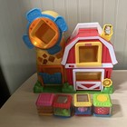 Vintage Fisher Price Peek A Blocks Sing   Sounds Farm Barn Works W  4 Blocks
