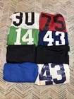 Lot Of 8 Used Practice Hockey Jerseys Of Different Sizes And Colors