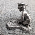 Michael Ricker Pewter Sailor Boy  Merry Christmas On Sand Miniature Signed