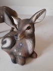 Vintage Pair Detailed Porcelain Hand Painted Baby Deer Fawn Figurines Ornament 