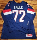 Justin Faulk Hockey Jersey Team Usa 2014 Sochi Olympics Size Xl Nike Rare